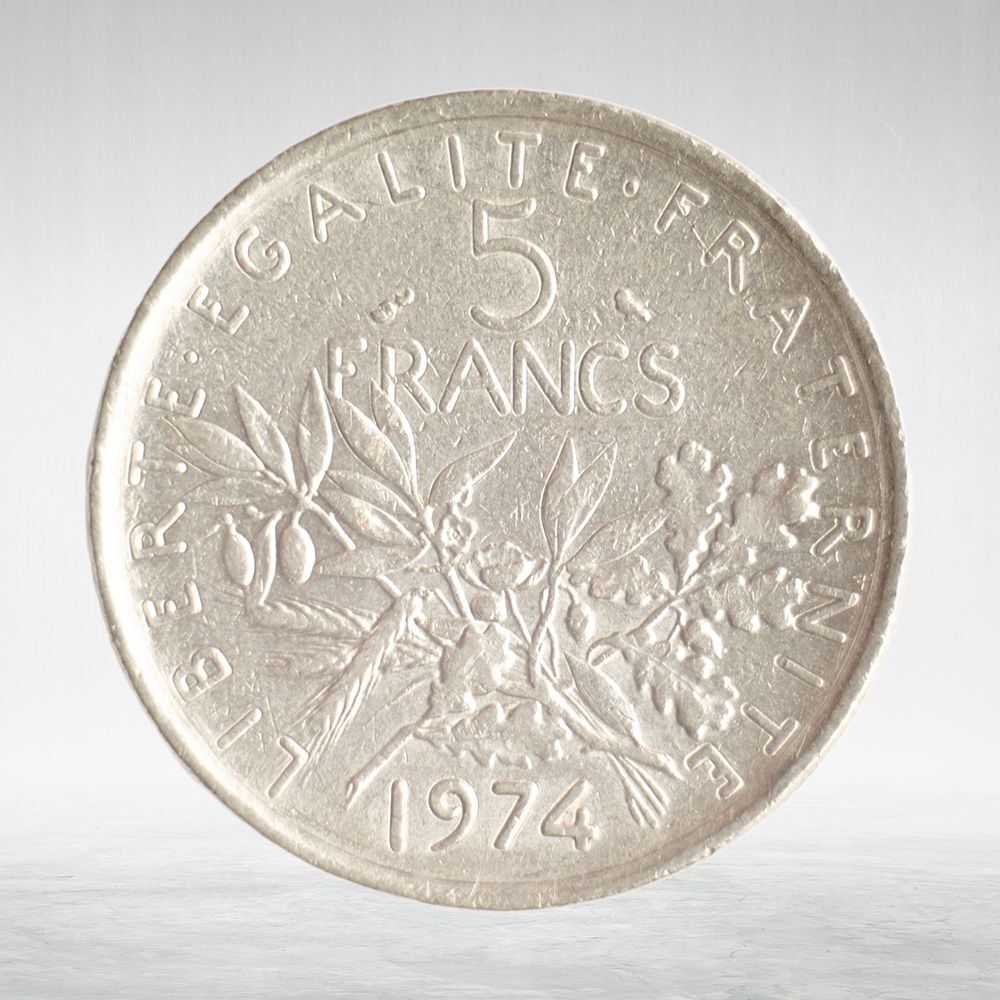 France, 5 Francs 1974 - Signature "O. Roty", VF
