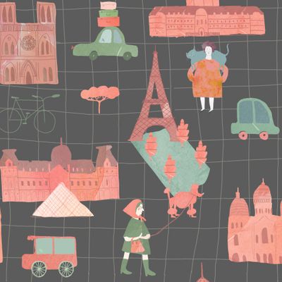 париж франция на темном