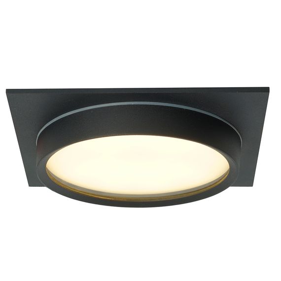 Светильник встраиваемый Feron DL705 потолочный GX70 черный квадрат IP44 51108