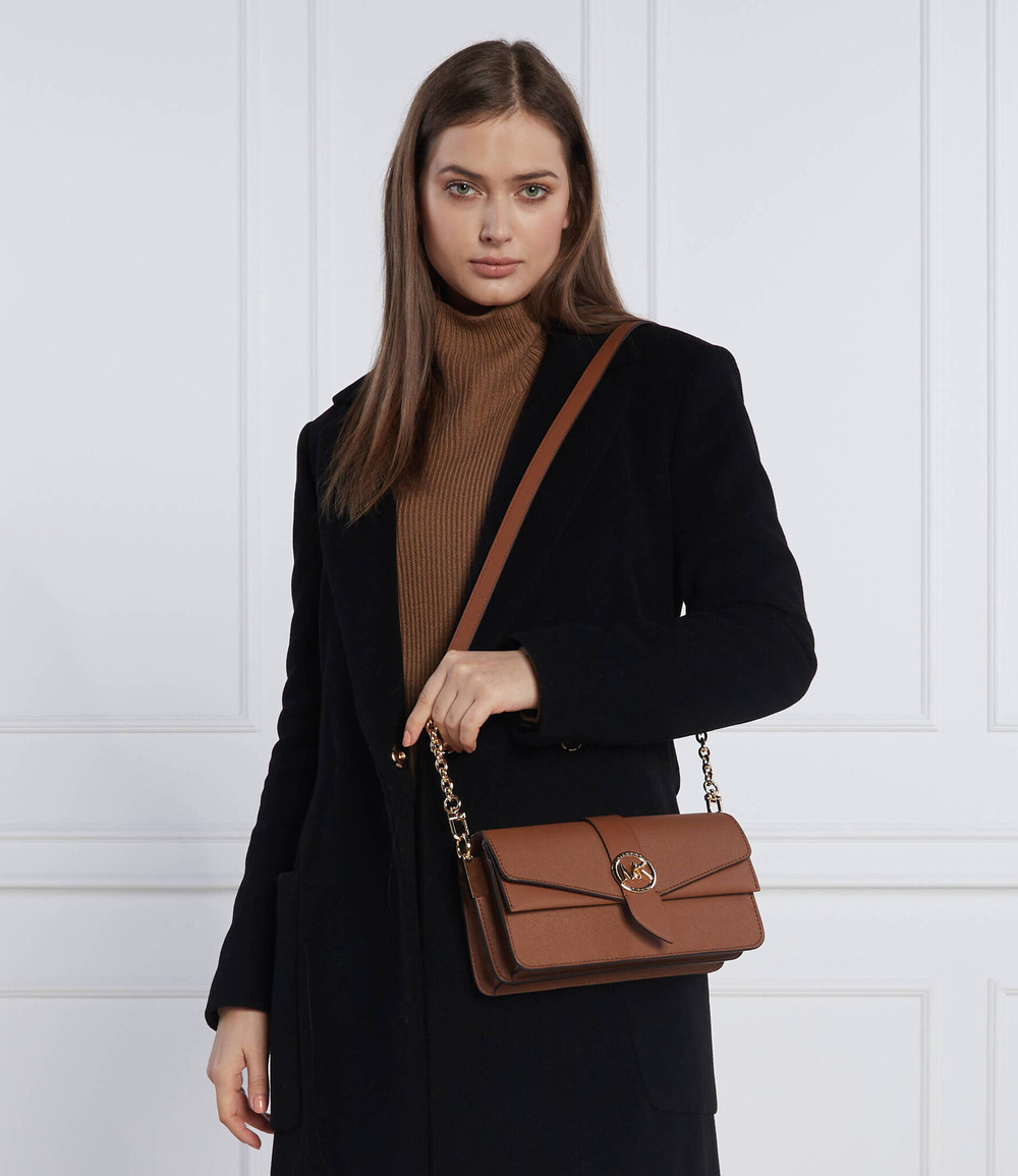 кожаная сумка-мессенджер greenwich Michael Kors - коричневый(30H1GGRL2L)