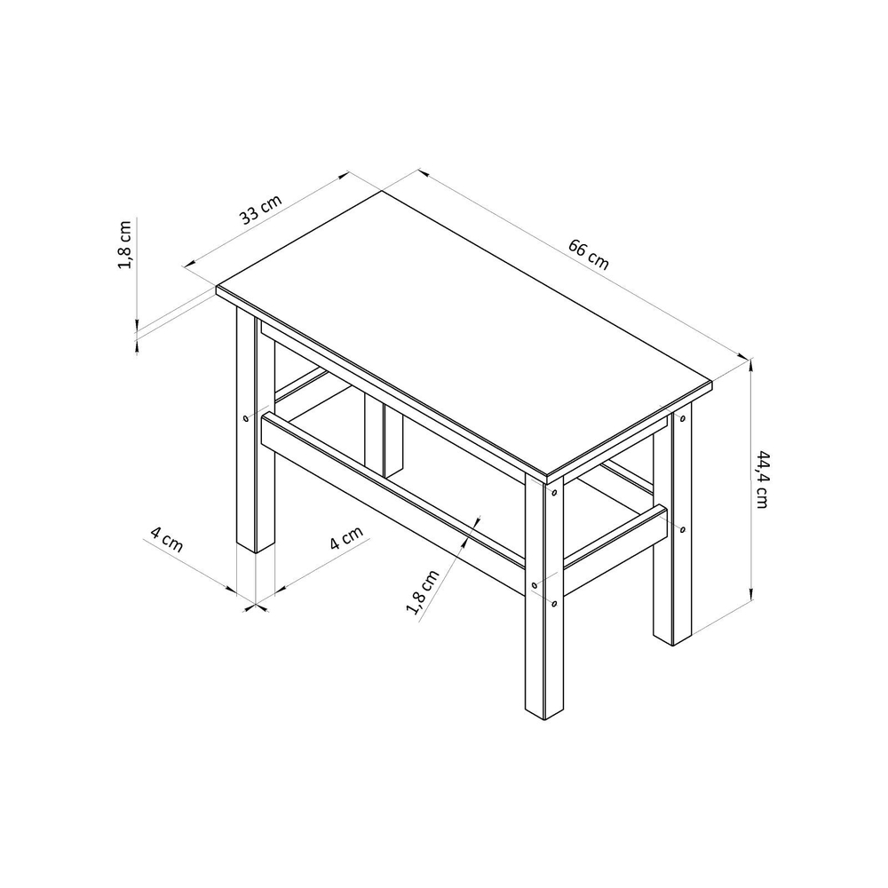Скамья деревянная Ральф для дома и сада из массива сосны