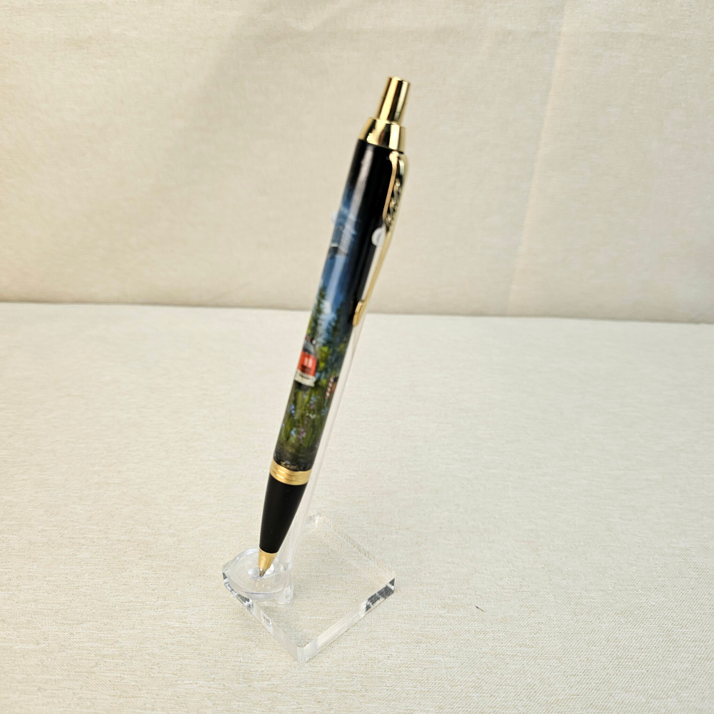 Ручка "Пожарная машина. МЧС" с ручной росписью Палех