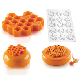 Форма силиконовая для шоколада "Соты" 15 ячеек