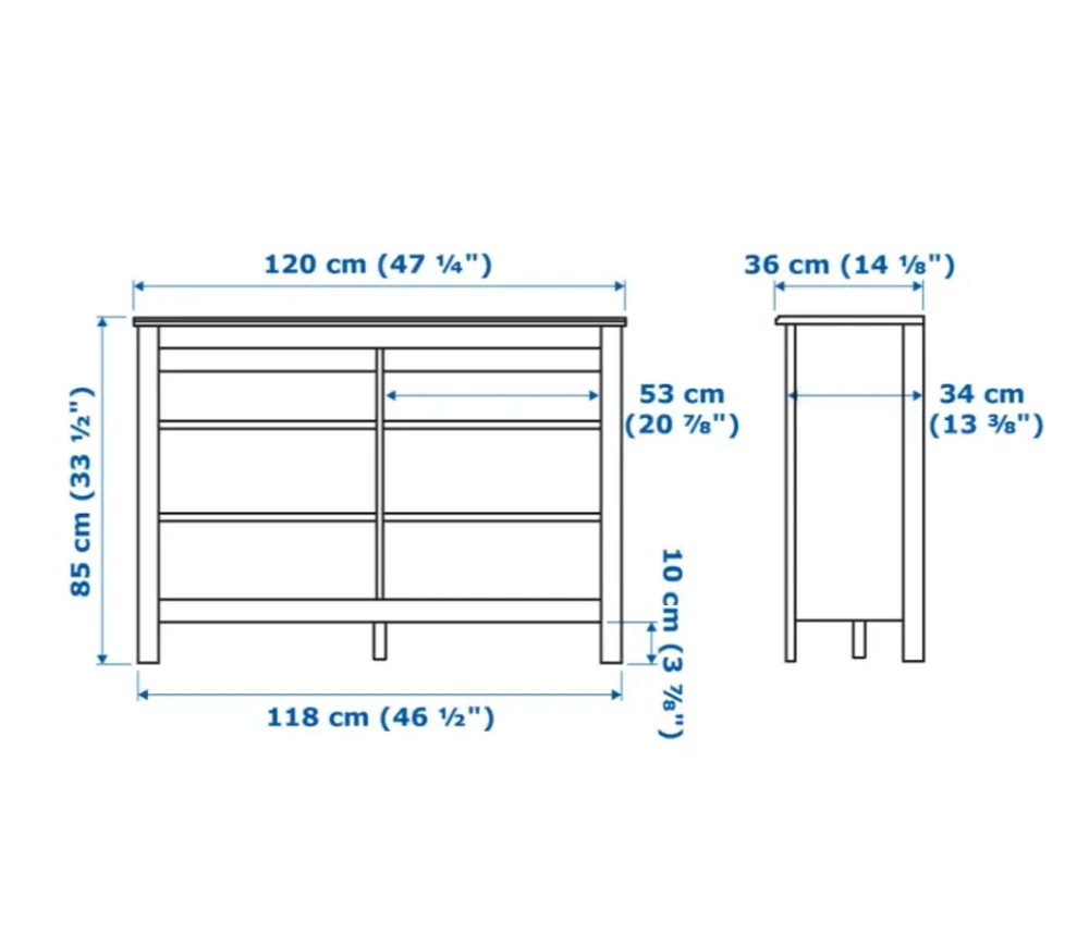 Тумба под ТВ - BRUSALI IKEA / ИКЕА БРУСАЛИ , 120х36х85 см, белый