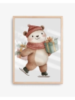 Декор новогодний постер на стену 60х90 см