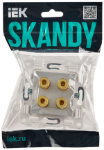 SKANDY Аудиорозетка 4-местная SK-A01S серебряный IEK