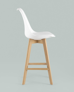 Стул барный FRANKFURT белый 4 шт