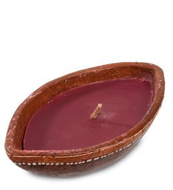 Decor and Gift 36-005 Свеча в терракотовом подсвечнике «Овал» (о.Бали)