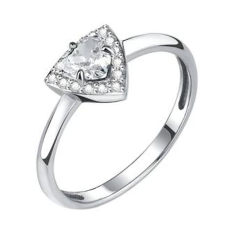 Кольцо из серебра с фианитами