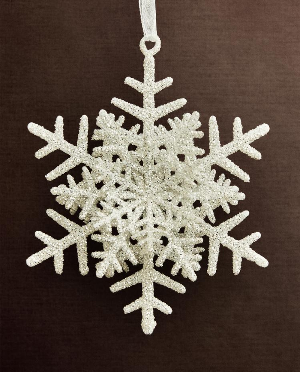 ZARA HOME ЕЛОЧНОЕ УКРАШЕНИЕ «СНЕЖИНКА», СЕРЕБРЯНЫЙ