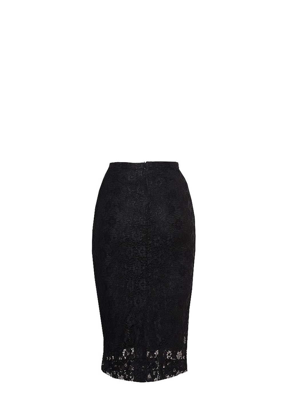 Юбка-миди кружевная черная 02-19SS
