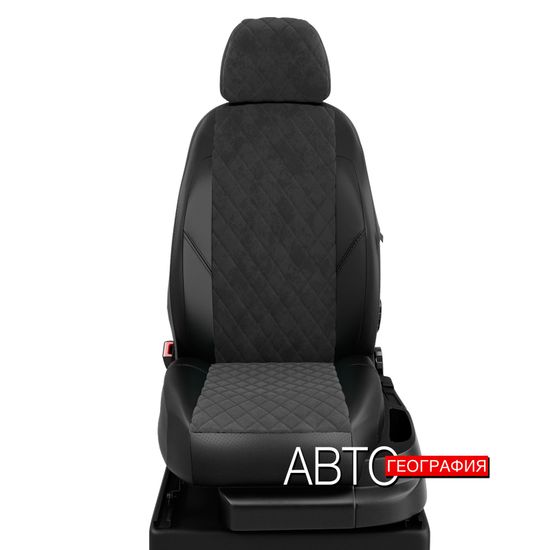 Чехлы на сиденья Citroen Berlingo II (2008-2019) из алькантары "Ромб"