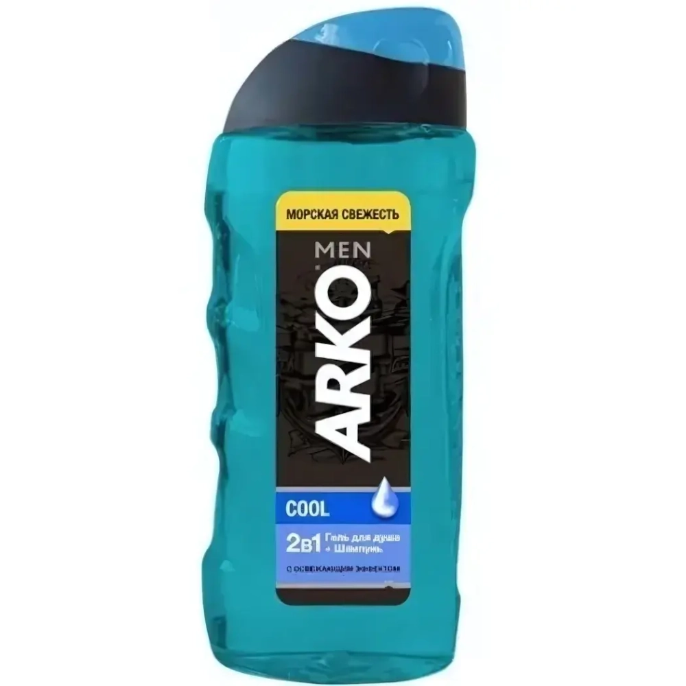 Гель д/душа и шампунь ARKO COOL Men 2в1 260мл