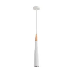 8352/1C SUSPENTIONI белый/бежевый, металл/дерево/цемент Подвес GU10 LED 5W 220V EOLIANA