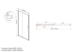 Душевая дверь Garda VDS-1G125CLG, 1250, брашированное золото, стекло прозрачное, , шт