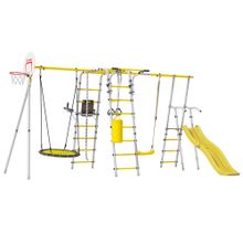 Детский спортивный комплекс для Дачи Romana Fitness-PRO с горкой 900 мм (Комплект №4)