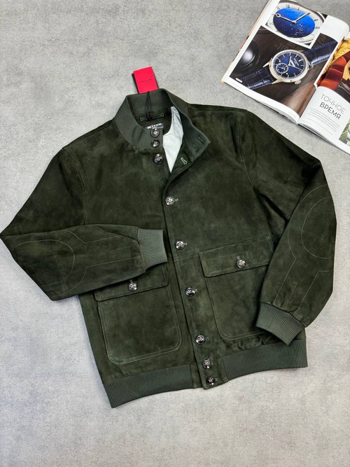 Кожаный бомбер Kiton