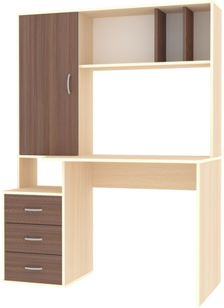 Стол компьютерный КарИВи Сокол  Дуб Молочный Бодего Темный