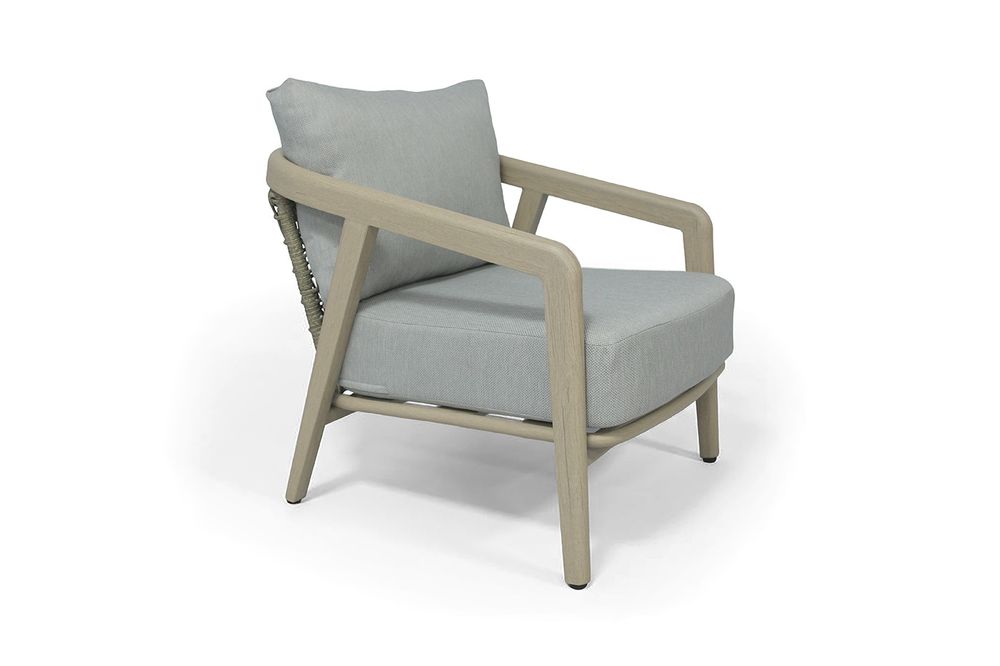 "Брюссель" лаунж-зона из искусственного ротанга на 4 персоны, цвет серый, каркас под дерево (холодно-бежевый)