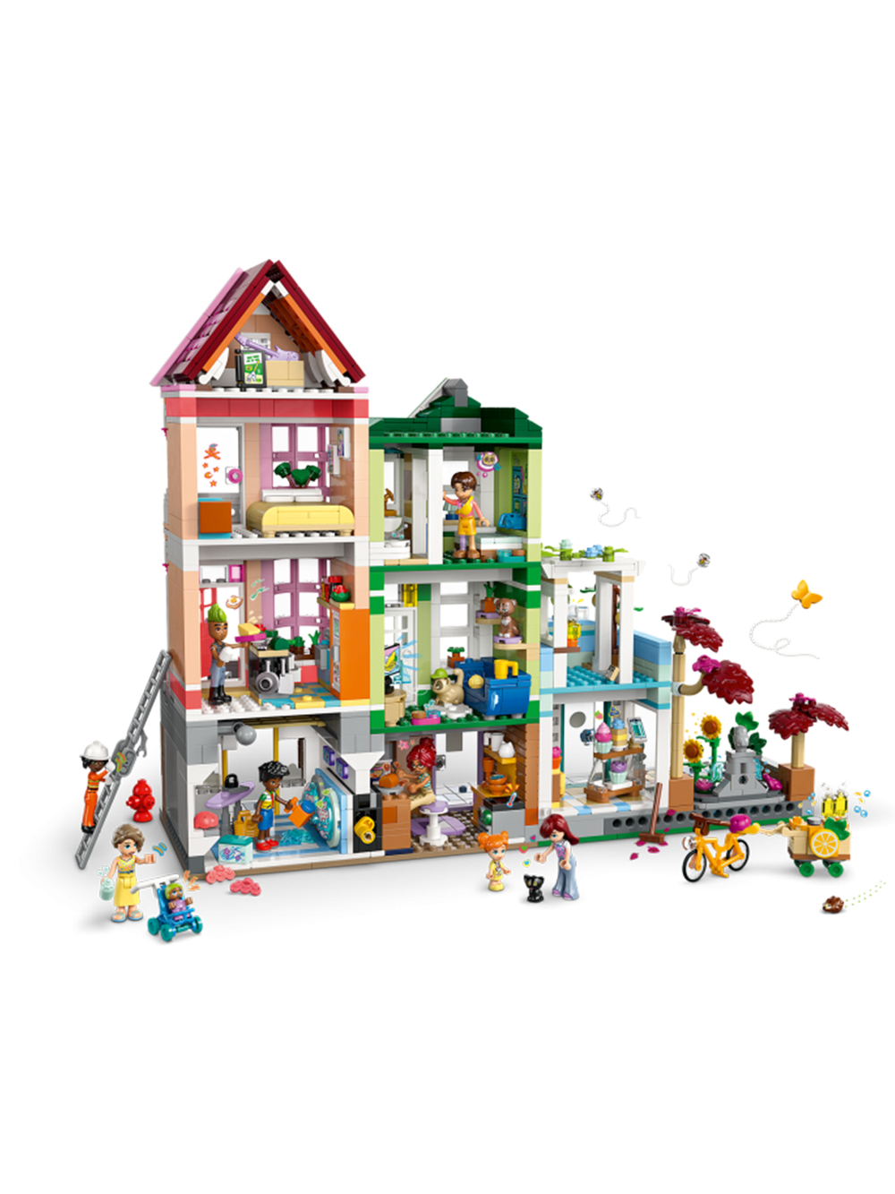 Конструктор LEGO Friends 42670 лего Апартаменты и магазины, дом с магазинами, минифигурки, оригинал LEGO