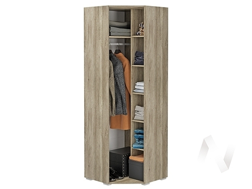 Шкаф угловой ШК-21 МС Наоми (дуб каньон/графит)