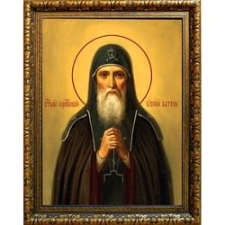 Сисой Печерский Преподобный схимонах. Икона на холсте.