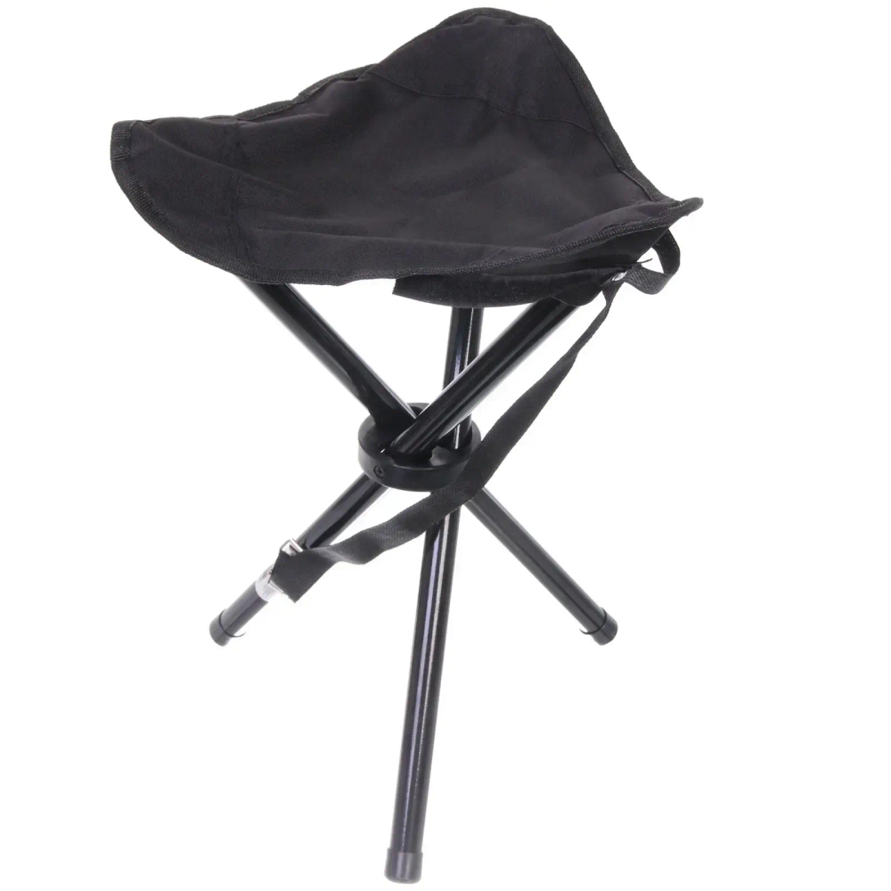 Табурет складной «Тренога», 30*30*38 см, до 100 кг, чёрный