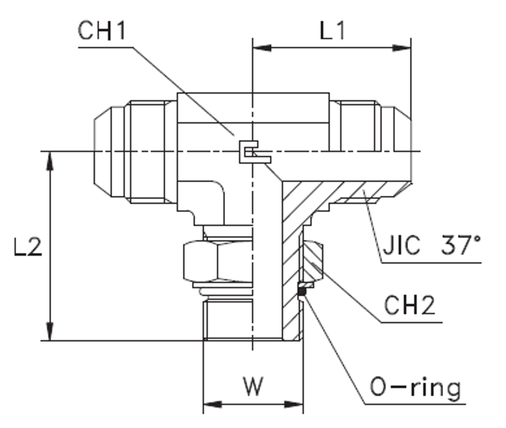 Штуцер FRTA JIC 1.7/8 - UNF 1.7/8