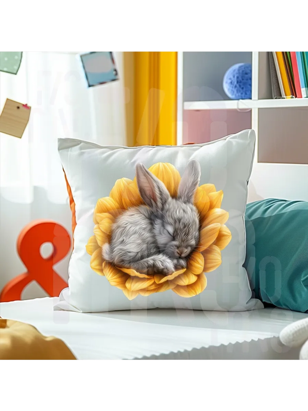 Термонаклейка на одежду, термопринт Зайчик