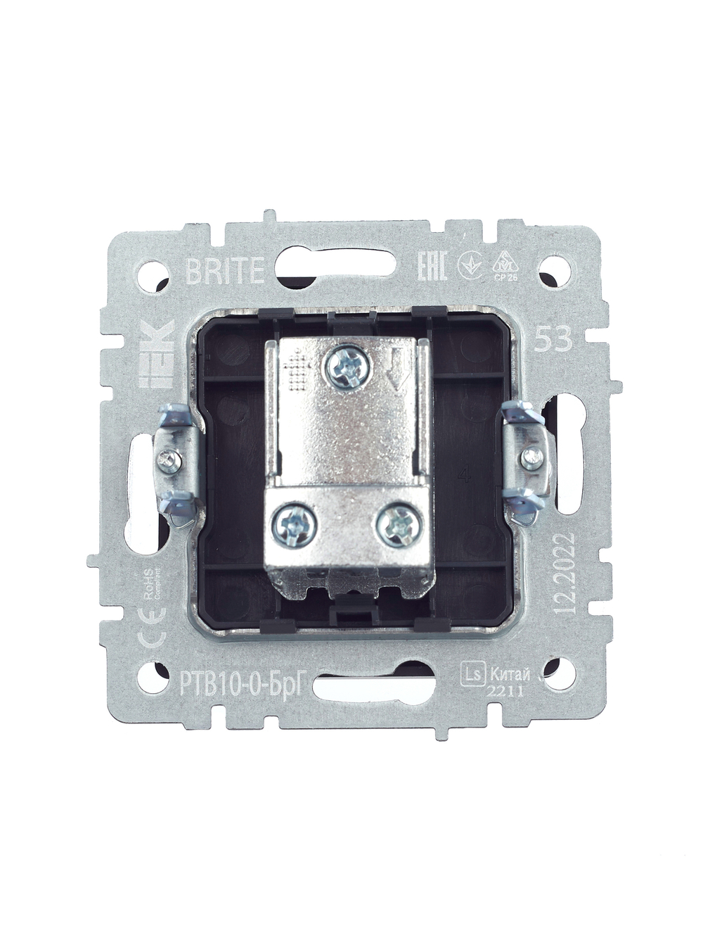 BRITE Розетка TV проходная РТВ10-0-БрГ графит IEK