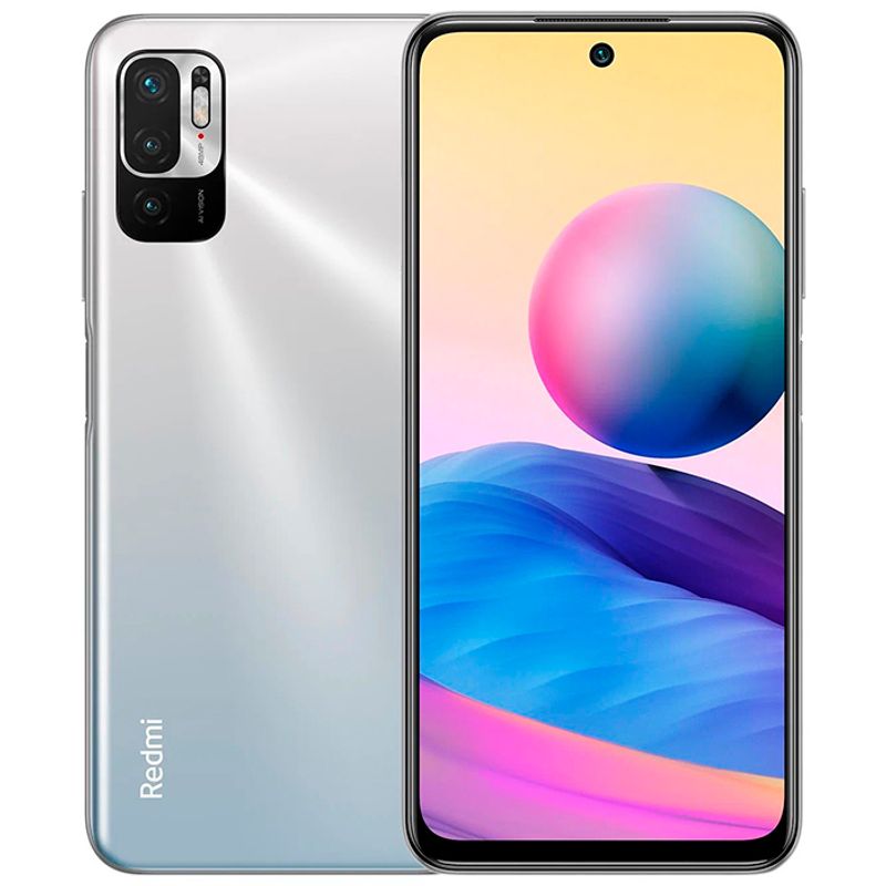 Смартфон Xiaomi Redmi Note 10T NFC 4/128Gb (Chrome silver) Серый,  Ростест Оф. Гарантия