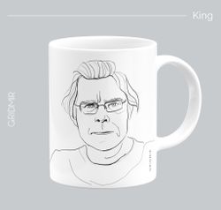 Кружка с принтом минимализм "Кинг"