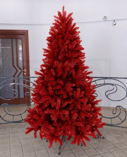 Искусственная елка «Императрица в красном» (Литая хвоя) от 1,2 м до 3 м