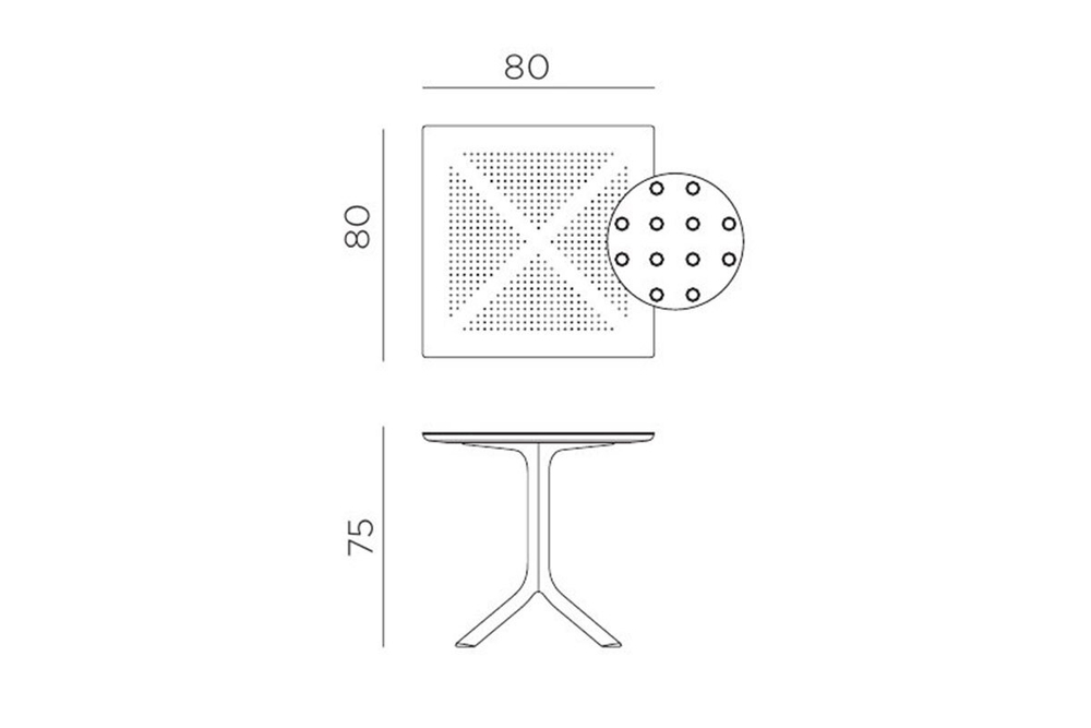 Стол Nardi Clip, тортора