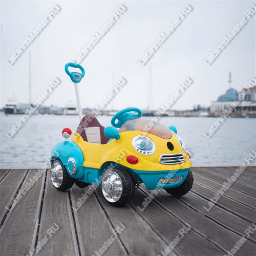 Детский электромобиль "HZB-8888" желто-голубой