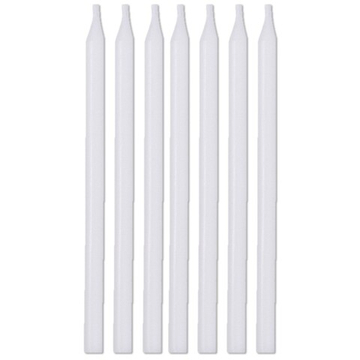 Свечи для торта классические в белом цвете 10 см, 12 шт