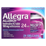 Allegra, Allergy 24H, 180 мг, 24 капсулы