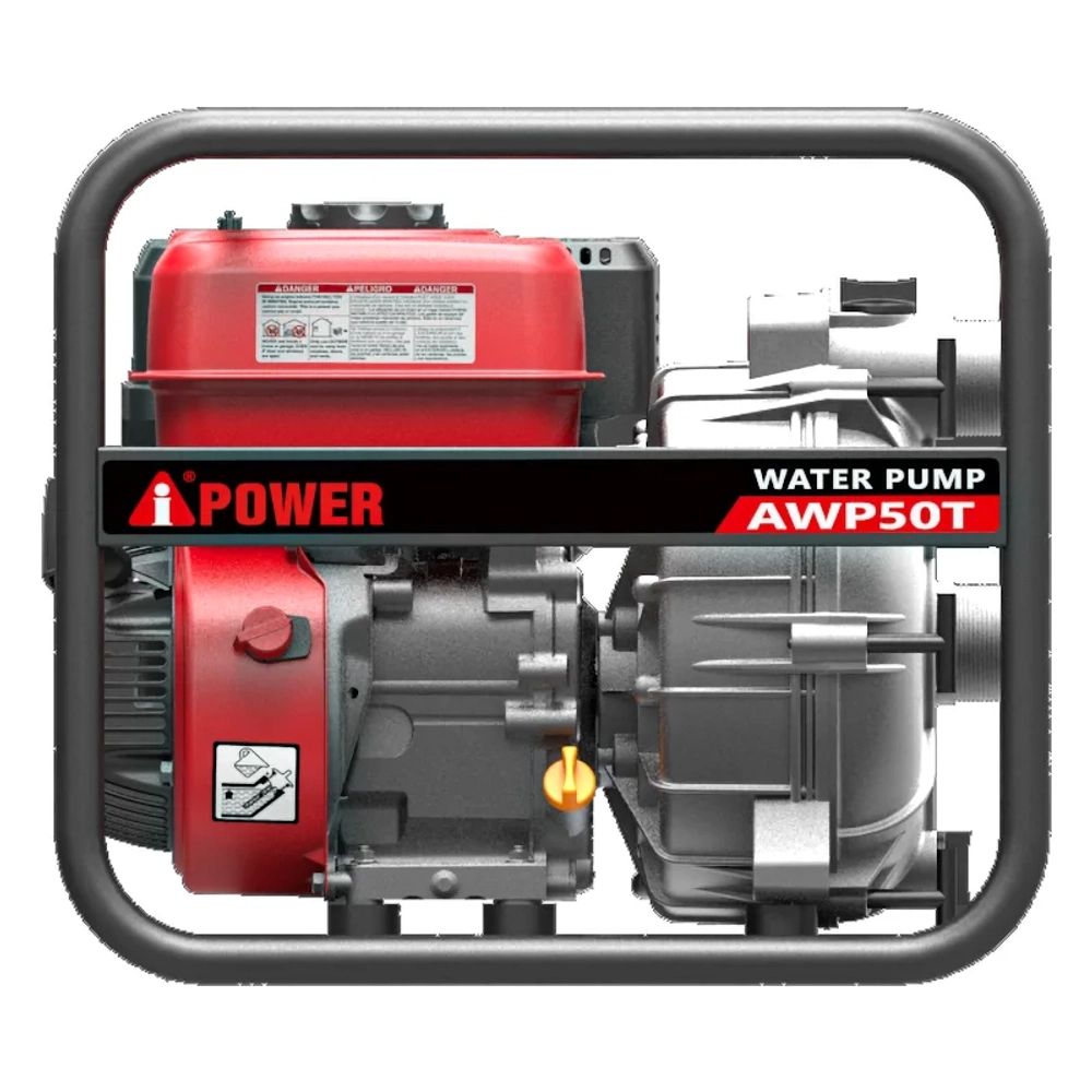 A-iPower AWP50T мотопомпа бензиновая для грязной воды 7 л.с, 517 л/мин, диаметр 50 мм, 30221