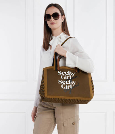 Сумка-шопер See By Chlo\u00e9 - оливковый(CHS24USC36C46)