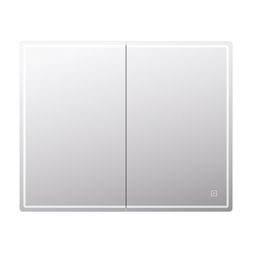Шкаф навесной с зеркалом Geometry 800 с LED подсветкой