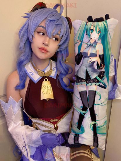 Мини дакимакура Мику Хацунэ из Вокалоид арт. M0817, 60х20 см