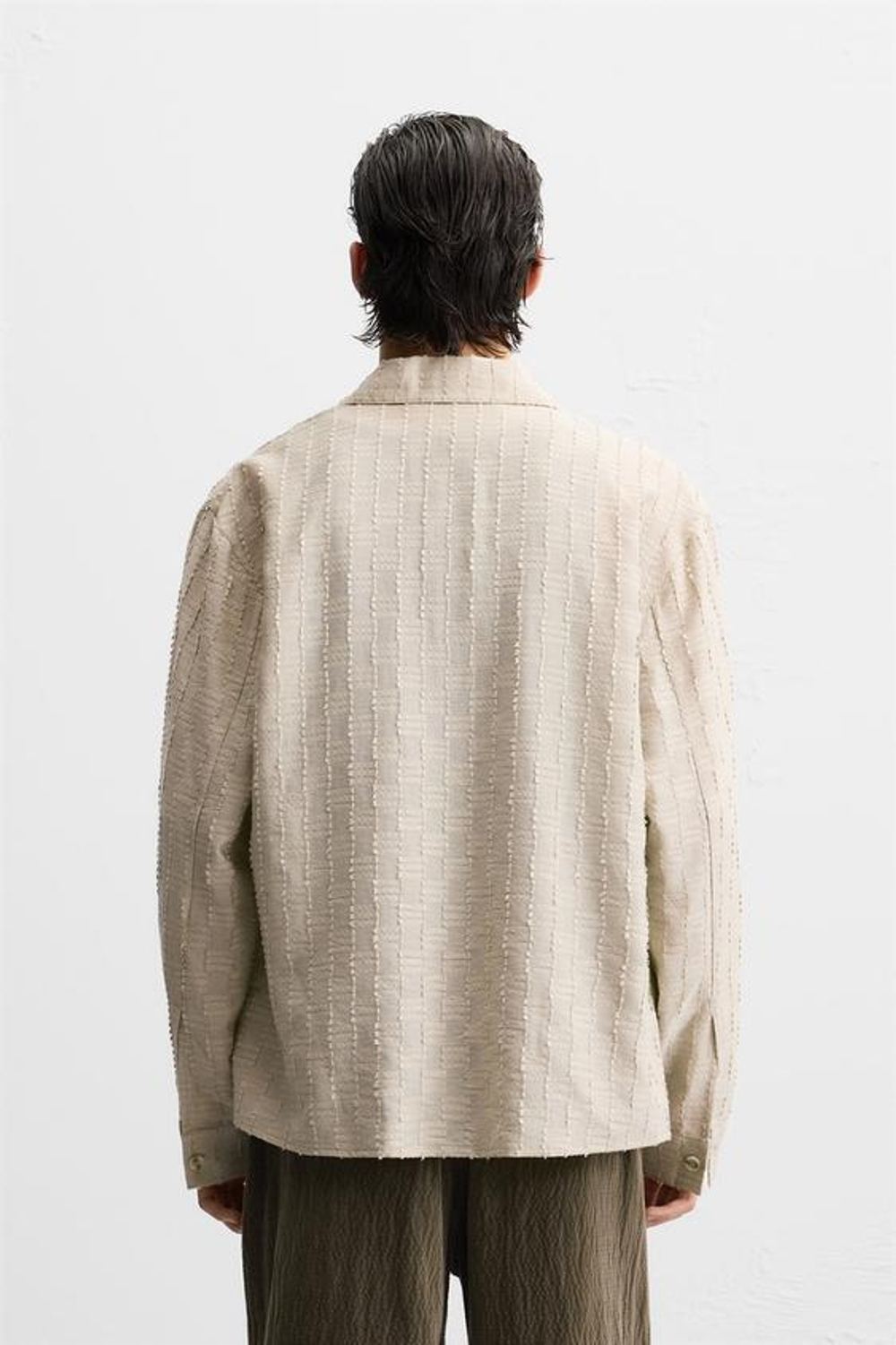 ZARA ЖАККАРДОВАЯ РУБАШКА, ЦВЕТ ВЕРБЛЮЖЬЕЙ ШЕРСТИ