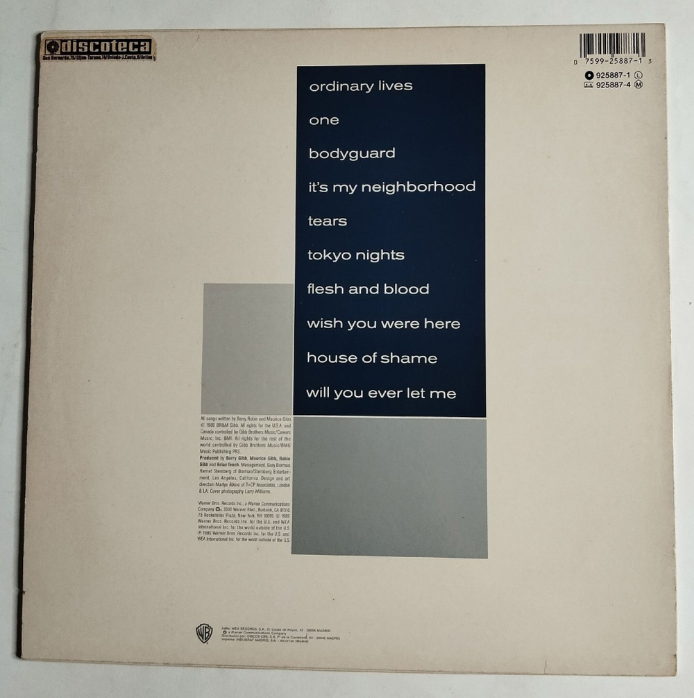 Винтажная виниловая пластинка LP Bee Gees One (Spain 1989)