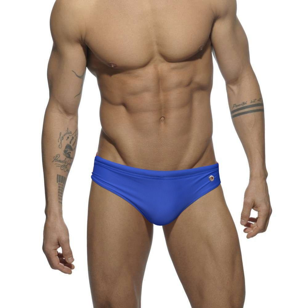 Классические мужские плавки для бассейна и пляжа (Размер: L) (Цвет: синий)