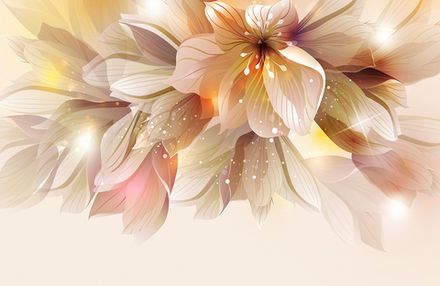 Фотообои 3D цветок (Ширина 4,15 м)