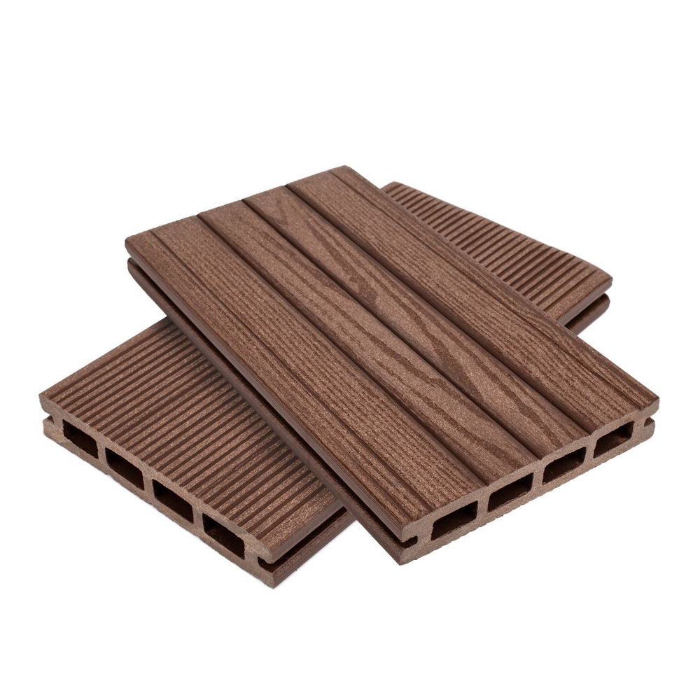 Террасная доска NanoWood "Lite" Дерево-Вельвет (Шоколад) (140х20х4000мм)
