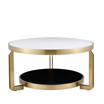 Журнальный столик Калисто 90*90 см светлая и темная керамика