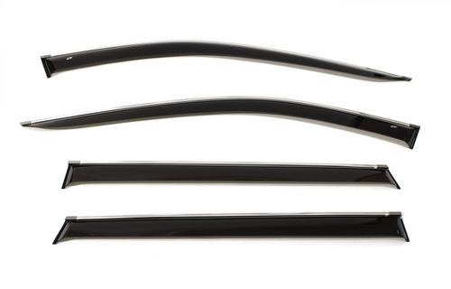 Дефлекторы боковых окон Cobra Tuning на Nissan X-Trail 3 (T32) 2014 хромированный молдинг арт.N15114CR