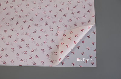 Аквабумага CYHDJ2021-2 полупрозрачная розовая с бантами