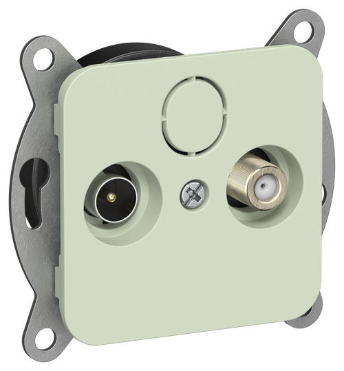 FLITE Розетка 2-местная TV+SAT экранированная проходная РТВс-2-1-2-ФлП панг IEK